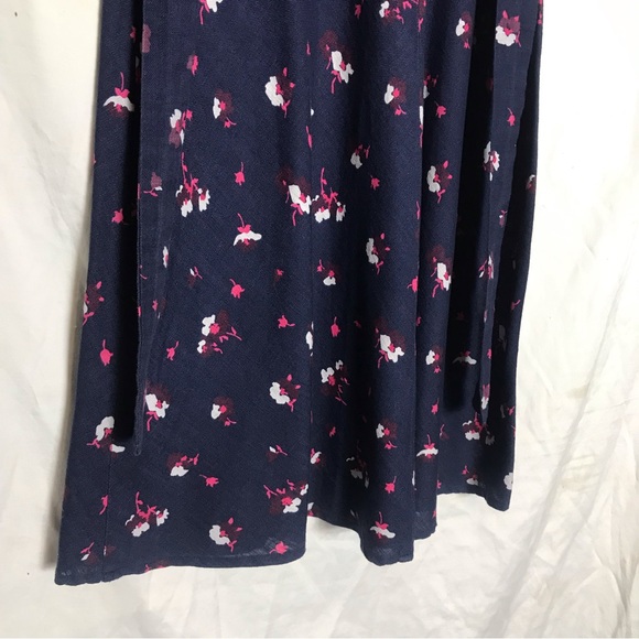 Joules Lucinda Blue Floral Sleeveless Round Neck Zip Up A-Line MIDI Dress Size 2 - Picture 10 of 16